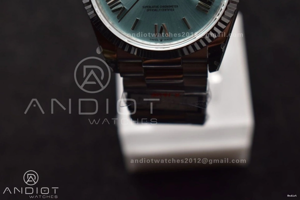 Light Steel vr3255 (Gain SS V5 Best 685 DayDate QF Bracelet Dial President Blue Roman 36 Edition Weight) 904L SunProtective on 0705
